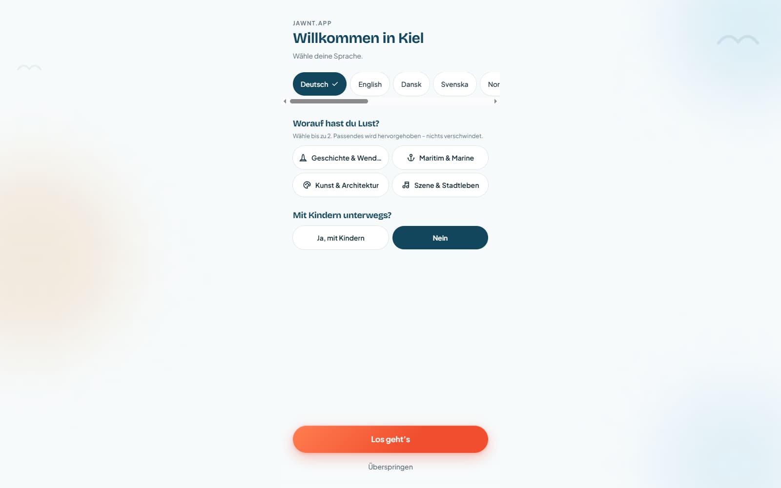 jawnt: Personalisierung der Stadtführung nach Interessen und Begleitung